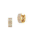 Roberto Coin Love In Verona 18k Yellow Gold Diamond Huggie Earrings