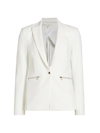 Veronica Beard Core Scuba Jacket In White