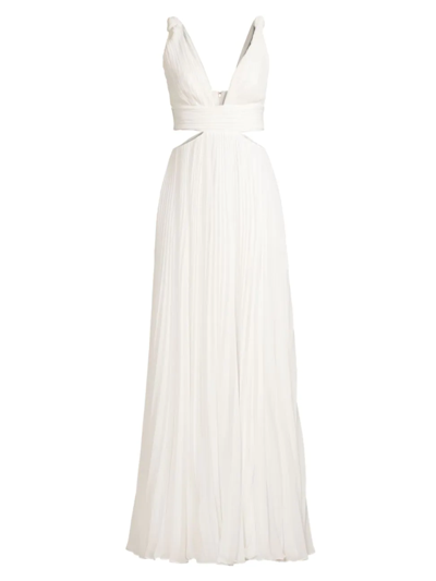 Aiifos Sloane Pleated Gown In White