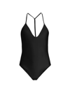 Jade Swim Black Nylon One-piece Swimsuit