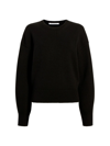 Another Tomorrow Relaxed Cashmere Crewneck Sweater In Black
