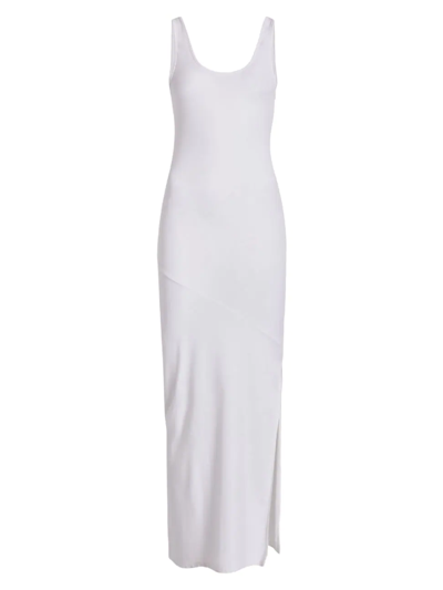 Another Tomorrow Core Sleeveless Jersey Knit Midi-dress In White