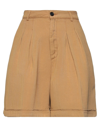 Department Five Department 5 Woman Shorts & Bermuda Shorts Camel Size 31 Tencel, Linen In Beige