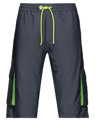 Iceberg Man Shorts & Bermuda Shorts Steel Grey Size M Polyester, Polyamide In Grey