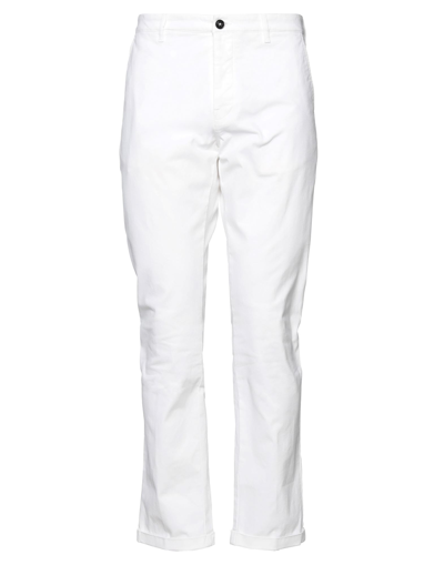PENCE PENCE MAN PANTS WHITE SIZE 34 COTTON, ELASTANE