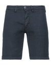 Modfitters Man Shorts & Bermuda Shorts Midnight Blue Size 31 Linen, Cotton, Elastane In Blue