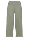 Bonheur Woman Jeans Military Green Size 27 Cotton, Elastane