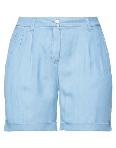 Re-hash Re_hash Woman Shorts & Bermuda Shorts Azure Size 25 Lyocell In Blue