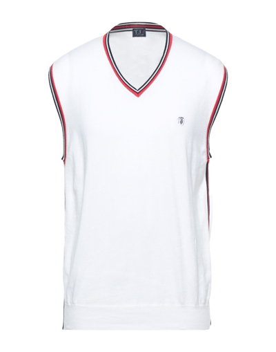 Trussardi Jeans Sweaters In White