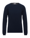 Daniele Fiesoli Man Sweater Midnight Blue Size S Merino Wool, Polyamide In Dark Blue