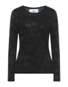 EVEN IF EVEN IF WOMAN SWEATER BLACK SIZE M VISCOSE, POLYAMIDE, WOOL, CASHMERE