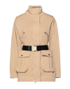 PATRIZIA PEPE PATRIZIA PEPE WOMAN OVERCOAT & TRENCH COAT CAMEL SIZE 4 COTTON, ELASTANE