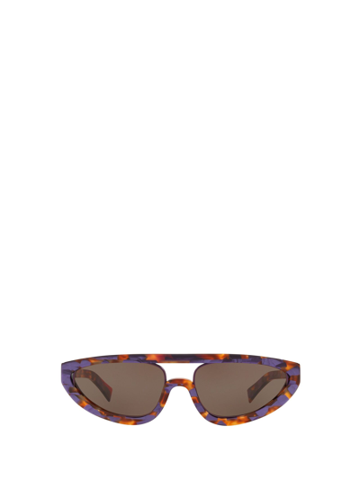 Alain Mikli A05047 Violet Spotted Tortoise Unisex Sunglasses - Atterley