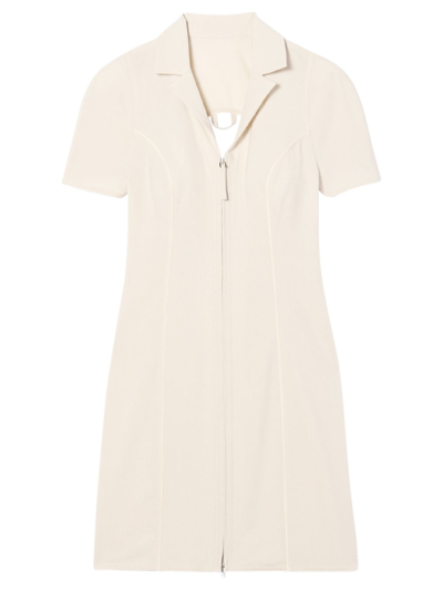 Jacquemus La Robe Tangelo Cutout Stretch-wool Mini Dress In Beige