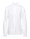 Fedeli Cutaway-collar Cotton Shirt In White
