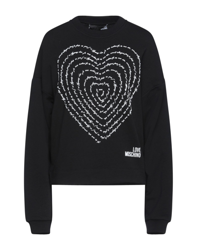 Love Moschino Sweatshirts In Black