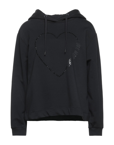 Love Moschino Sweatshirts In Black