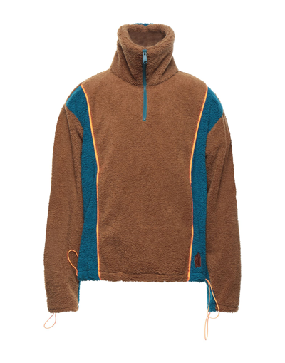 Ader Error Sweatshirts In Brown
