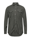 Massimo Alba Man Shirt Military Green Size S Cotton In Gray