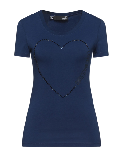Love Moschino T-shirts In Blue