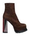 Haus Of Honey Lust Bead-embellished Platform Boots In Brown