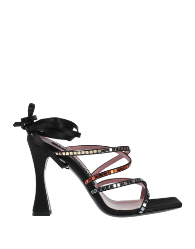 Les Petits Joueurs Sandals In Black