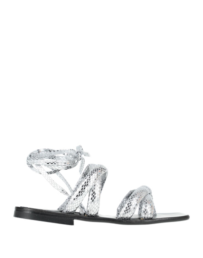 Unlace Sandals In Silver