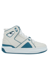 Just Don Basketball Courtside Hi Leather Sneakers In White