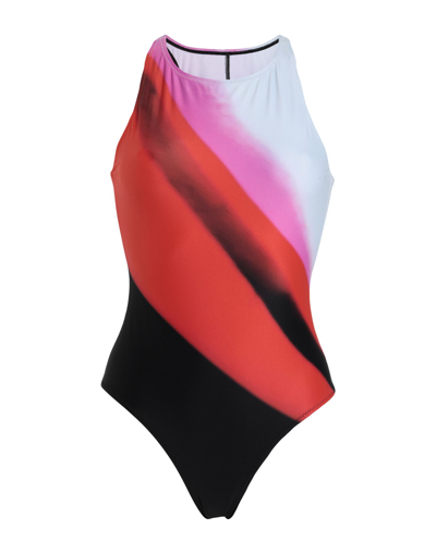 Dries Van Noten Multicolor Greta One-piece Swimsuit In Red