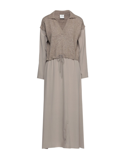 Alysi Long Dresses In Dove Grey