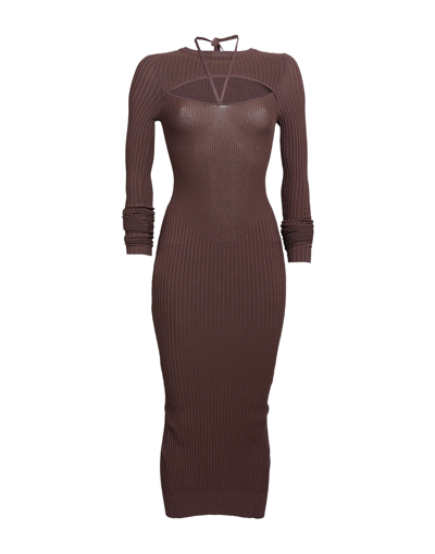 Adamo Andrea Adamo Midi Dresses In Brown