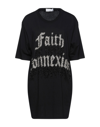 FAITH CONNEXION FAITH CONNEXION WOMAN MINI DRESS BLACK SIZE S COTTON, GLASS