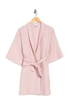 Nordstrom Rack Waffle Weave Robe In Pink Chalk