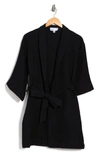 Nordstrom Rack Waffle Weave Robe In Black