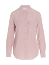 Equipment Slim Signature Solid Silk Shirt In Pink