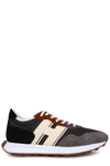 Hogan Green And Grey Suede Blend H601 Sneakers In Military