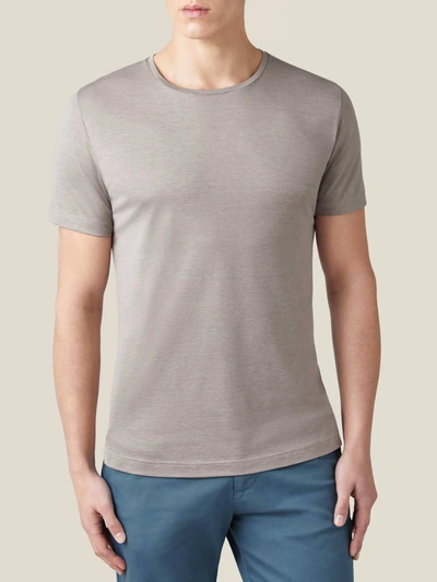 Luca Faloni Nocciola Brown Silk-cotton T-shirt In Light Brown