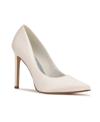 Nine West Women's Bridal Arlene Pointy Toe Pumps Women's Shoes In White Satin