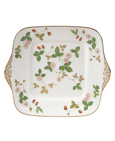 Wedgwood Wedgewood Wild Strawberry Square Cake Plate In Multi