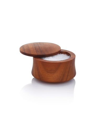 Nambe Nara Salt Cellar In Brown