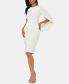 BETSY & ADAM PETITE CAPED SHEATH DRESS