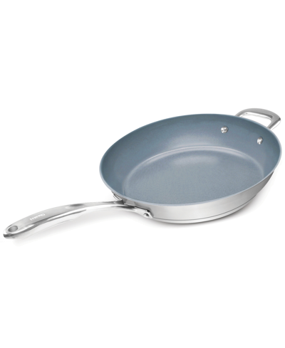 Chantal Induction 21 Steel 12.5-inch Fry Pan W/ Ceramic Coating In Stainless