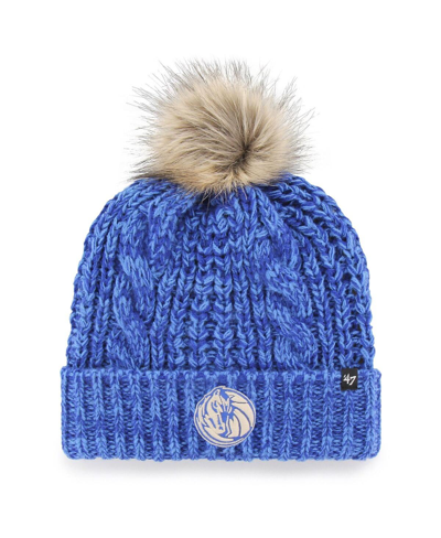 47 Brand Women's Royal Philadelphia 76ers Meeko Cuffed Knit Hat With Pom In Blue