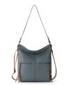 The Sak Women's Ashland Leather Bucket Hobo In Dusty Blue