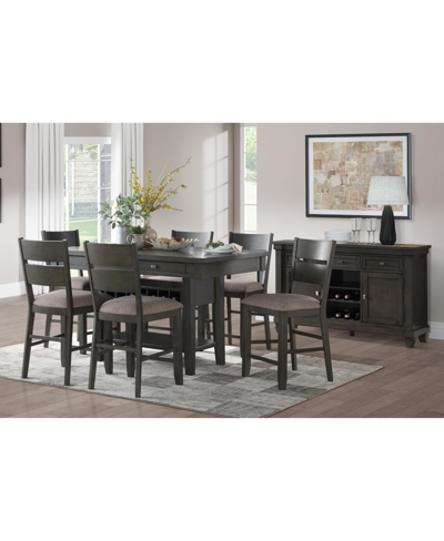 Furniture Waite 7pc Dining Set (counter Height Rectangular Table & 6 Side Chairs)