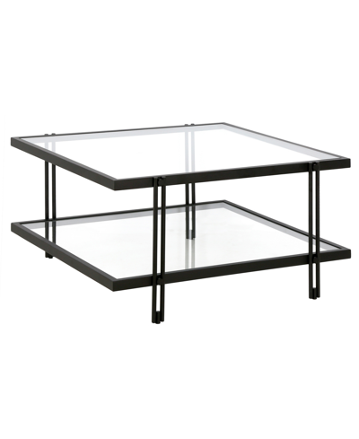Hudson & Canal Inez 32" Square Coffee Table In Blackened Bronze