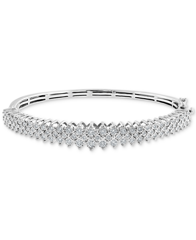 Effy Collection Effy Diamond Multirow Bangle Bracelet (1 Ct. T.w.) In 14k White Gold (also Available In 14k Two Tone