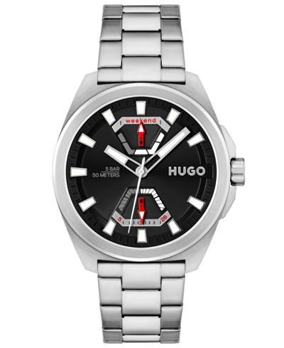 Hugo Men's Expose Stainless Steel Bracelet Watch 44mm In Silver