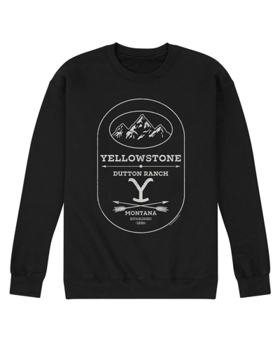 Airwaves Men's Yellowstone Y Logo With Arrows Fleece Sweatshirt In Black