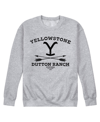 Airwaves Men's Yellowstone Dutton Ranch Arrows Fleece Sweatshirt In Gray